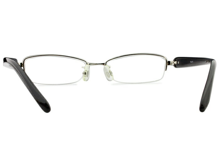 アイカフェ EYE CAFE ks-677 c.2 sq シルバー ナイロール メガネ 鼻パッド付 めがね 眼鏡 伊達 度付き 新品 送料無料