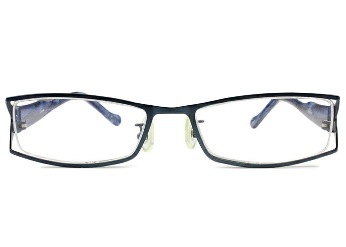 アイカフェ EYE CAFE lv-1146a c.3 51 sq ブルー フルリムメガネ 鼻パッド付 めがね 眼鏡 伊達 度付き 新品 送料無料