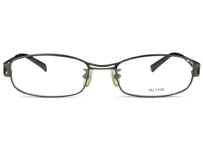 Rakuten - アイカフェ EYE CAFE mj-1706 c.4 r21 マットガンメタル フルリム メガネ 鼻パッド付 めがね 眼鏡 伊達 度付き 新品 送料無料