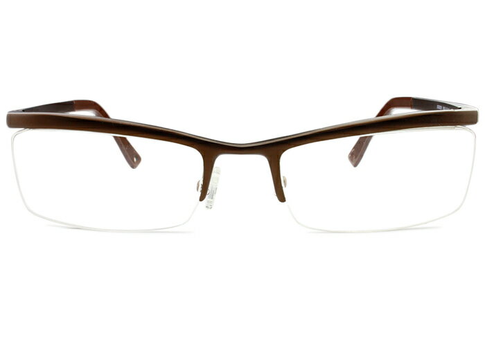アイカフェ EYE CAFE ogb206 m004 ブラウン 6カーブ 軽量 メガネ めがね 眼鏡 伊達 度付き 新品 送料無料 55□20