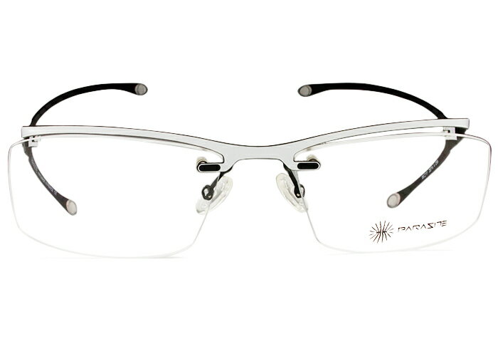 パラサイト PARASITE ホワイト/ブラック zeta 4 c59 MADE IN FRANCE 伊達 度無し 度付き 老眼鏡 遠近両用 メガネ 眼鏡 送料無料 55□17