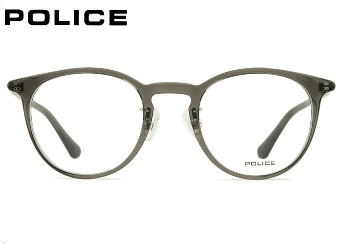 ポリス POLICE vplf53j c.09HP クリアグレー 伊達 度付き メンズ レディース 紳士 老眼鏡 遠近両用 丸 めがね メガネ 眼鏡 新品 送料無料 47 22 po3