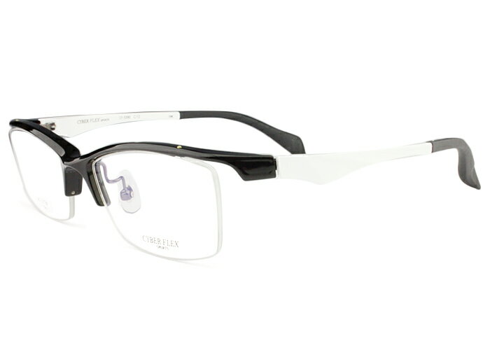 CYBER FLEX サイバーフレックス cf-3390 c.12 ブラック・ホワイト メガネ 眼鏡 伊達 新品 鼻パッド 送料無料 r20