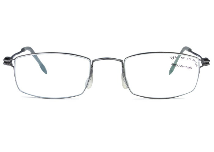 ■カズオカワサキ Kazuo Kawasaki■mp677 c.6 ガンメタル■伊達 メガネ めがね 眼鏡■度付き メンズ レディース 新品 送料無料