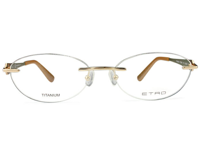 エトロ ETRO et2506j-718 ゴールド 伊達 度付き ツ-ポイント メガネ めがね 眼鏡 メンズ レディース 新品 送料無料 53□16