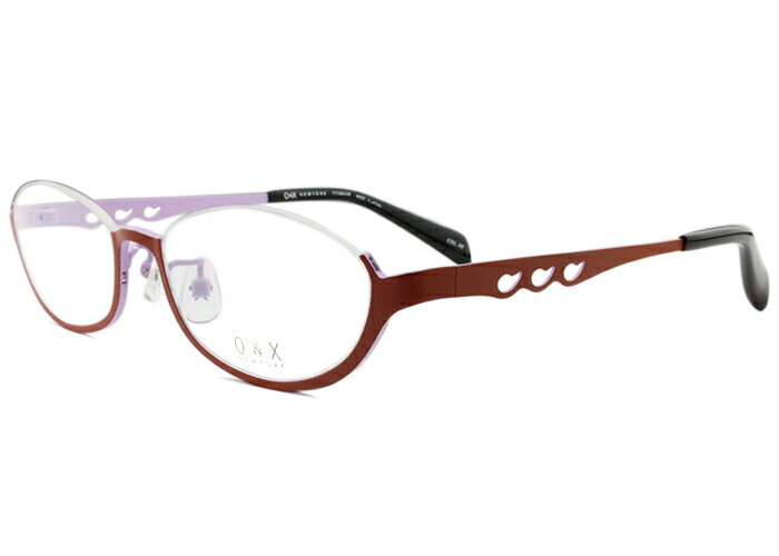 オーアンドエックス/ニューヨークO＆X/NEW YORK アンダーリムot-8045j c.02 ボルドー/プラムアンダーリム メガネ 眼鏡 めがね 伊達 鼻パッド 新品 送料無料