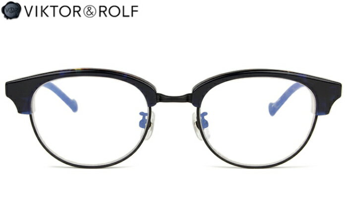 塑膠框 - ヴィクター&ロルフ VIKTOR＆ROLF 70-0151 04 vr3 ブルーデミ/ブラックマット 伊達 度付き メガネ めがね 眼鏡 メンズ レディース 新品 送料無料