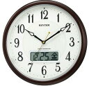 期間限定 掛け時計 メンズ レディース 時計 リズム 電波掛時計 ピュアカレンダー M03SR 4FYA03SR03 ※fu