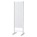 両面 有孔ボードスタンド 幅45×高さ150cm ホワイト 白 25mmピッチ ペグボード パンチングボード EX6-753-40-1【北海道・沖縄・離島送料別...