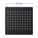 角バー取付用 有孔パネル 幅28.5×高さ28.5cm スチール製 ブラック 黒 25mmピッチ ペグボード パンチングボード EX6-806-41-1【北海道・沖縄・離島送料別途】