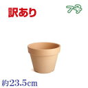 【訳あり特価】 植木鉢 おしゃれな素焼の陶器 テラコッタ サイズ 23.5cm 素焼鉢 ベージュ 7号 訳あり 陶器鉢 特価セール カネ由商店 かねよし カネヨシ