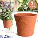 【訳あり特価】 丈夫で長持ち 植木鉢 陶器 ハーブのかおり 赤焼 8号 サイズ 25cm 三河焼 陶器鉢 深型 おしゃれ レンガ色 テラコッタ 高級感 日本製 プランター 園芸資材 ガーデニング 大型 小型 室内 屋内 屋外 日本製 かわいい 園芸用品