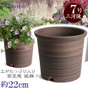 Sポット 7号 ブラウン 日本製 三河焼 植木鉢 陶器 おしゃれ 茶色 テラコッタ サイズ 22cm 安くて丈夫 父 母 家庭菜園 ガーデニング 高級感 おしゃ...