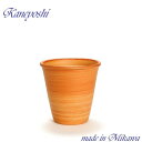 安くて丈夫 おしゃれ 植木鉢 陶器 サイズ 【19cm】 小春 オレンジ 6号