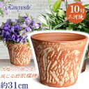 丈夫で長持ち 植木鉢 陶器 ロックガーデン オレンジ 10号 サイズ 31cm 三河焼 鉢 陶器鉢 深型 おしゃれ 橙色 高級感 日本製 プランター 園芸資材 ガーデニング 大型 小型 室内 屋内 屋外 日本製 かわいい 園芸用品 ベランダ 鉢植え 多肉植物 観葉植物 インテリア