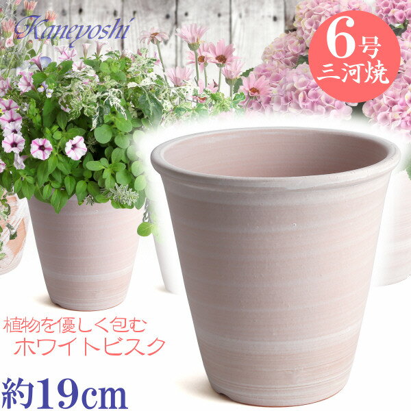 【訳あり特価】丈夫で長持ち 植木鉢 陶器 小春 ホワイトビスク 6号 19cm 三河焼 白色 化粧土 陶器鉢 深型 おしゃれ 高級感 日本製 植木鉢 陶器 陶器鉢 プランター 園芸資材 ガーデニング 植木鉢 大型 小型 室内 屋内 屋外 日本製 植木鉢 かわいい 園芸用品