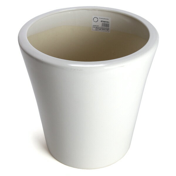 【訳あり特価】 KY6010-32 10号 ホワイト 白色 植木鉢 陶器 おしゃれ 植物に優しい テラコッタ サイズ 30cm 安くて丈夫 父 母 家庭菜園 ガーデニング 高級感 おしゃれ ナチュラル 北欧 ガーデン テイスト プレゼント 安い 贈り物 シンプル 人気