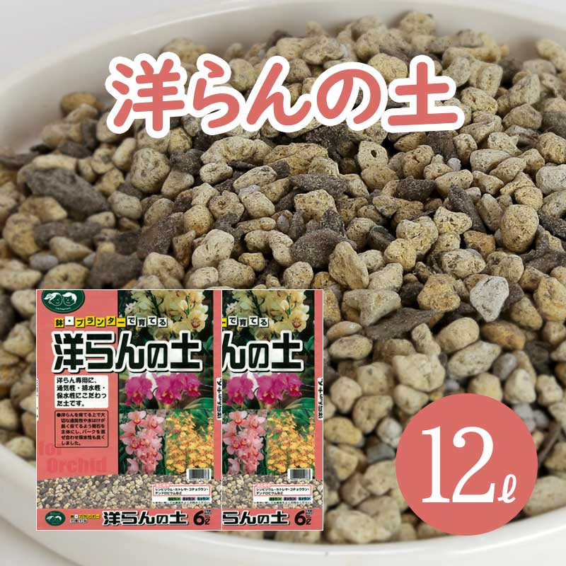 胡蝶蘭 洋らんの土 12L 6L 2袋 洋蘭 洋ラン 胡蝶蘭 苗 土 用土 シンビジウム カトレア コチョウラン 軽石 バーク パーライト ゼオライト 配合 根腐れ 水はけ 保肥力 土 室内 屋外 蘭 ラン ガー…