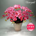 お祝い 花 造花 ギフト 記念品 出産 誕生日 結婚式 発表会 新築 開店 祝 光触媒 胡蝶蘭 小輪 5本立 ピンク
