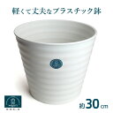 \環境にやさしく軽くて丈夫/ エコ 植木鉢 プラスチック 30cm ジュプラ 10号 ライスホワイト 丸型 軽量 植木鉢 おしゃれ 大型 プラスチック 陶器鉢風 陶器鉢 のような プラスチック鉢 大きい 室内 白 シンプル 縦長 軽い かわいい 観葉植物 和風 洋風