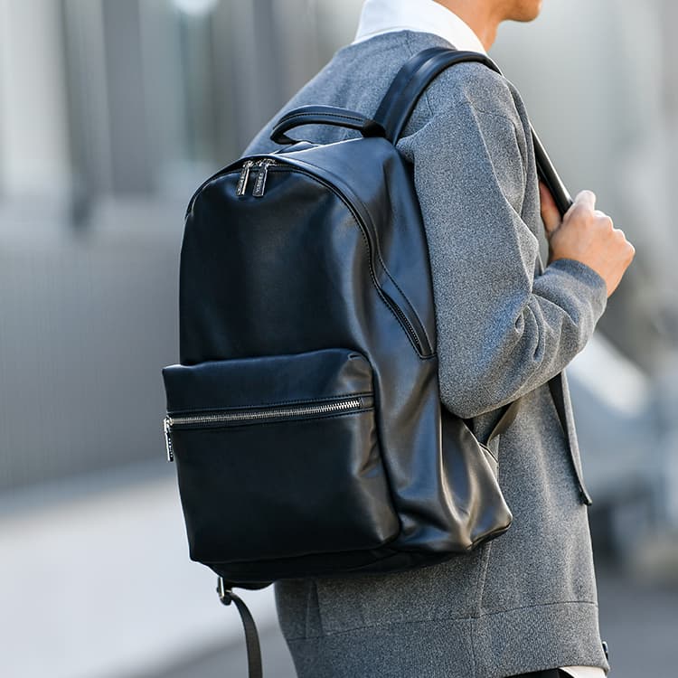 60 以上節約 Dcollection メンズ Puレザー リュック バッグ シンプル Ab12 624 ブラックf Bluebirdsportandspine Ca