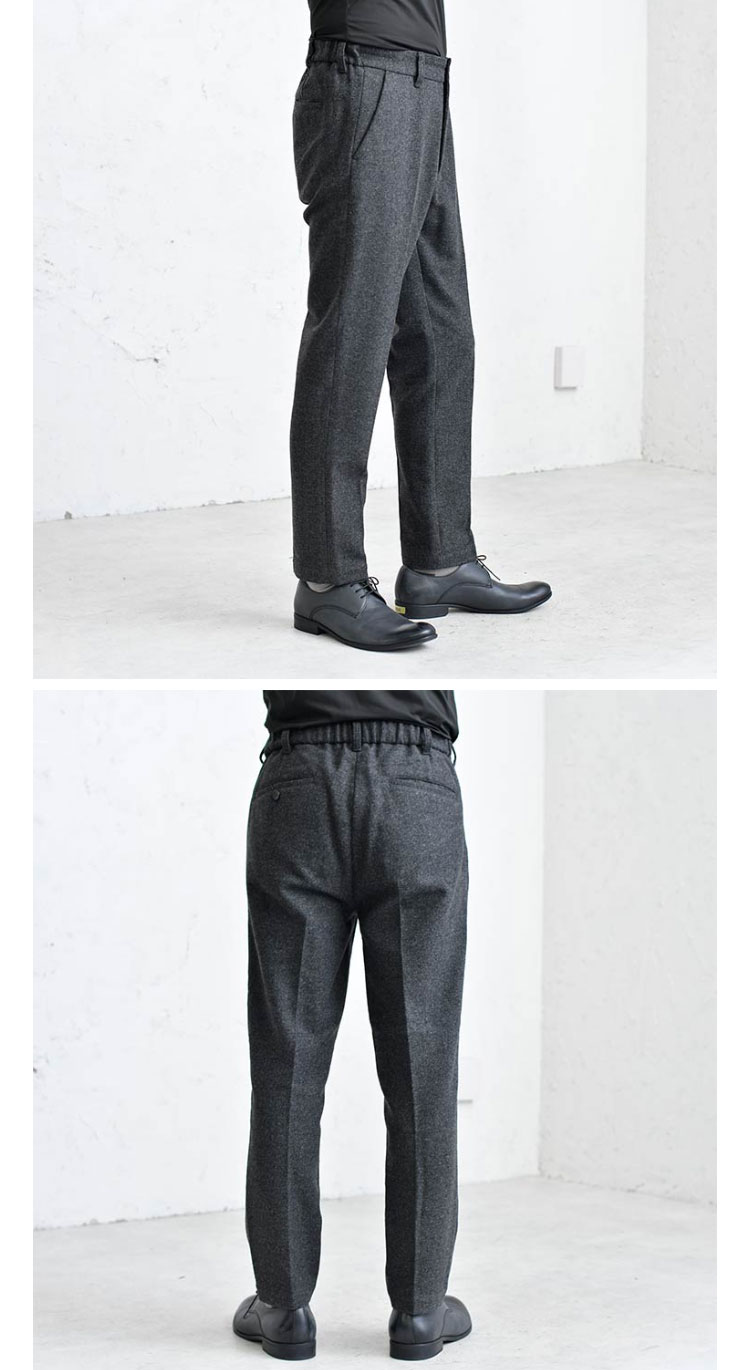 大人ツイードテーパードパンツ 羊毛混 30代40代メンズ オフィカジ/bl2732