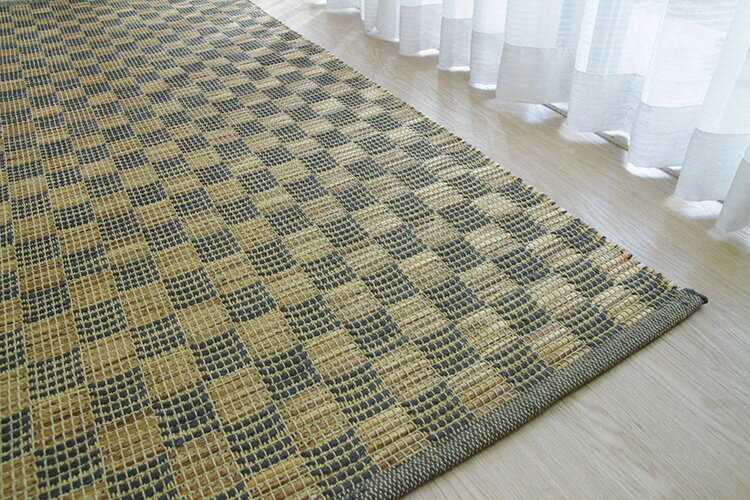 Rakuten - 企画サンプル処分品！《MADHU 麻＆シーグラスラグ（ML-434)　　126×180cm》天然麻素材100％とシーグラス素材を使用したナチュラルラグ　 ひんやり冷感　夏場涼しい