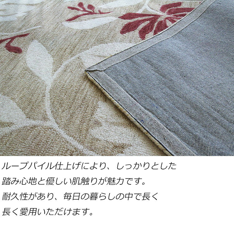 《 Achchha エスニックテイストラグ #MSR6636 140x200cm》ウール100%のハンドタフテッドラグ。インド製ラグ エスニックとトロピカルの要素をミックス 快適さと美しさを兼ね備えた一枚。オールシーズン快適な モダンインテリア 和モダン 北欧風 ウールラグ [3]