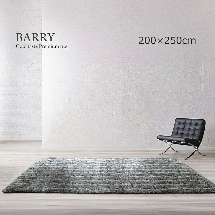 《バリー BARRY 200×250cm クールテイスト プレミアムラグ 》光が生み出す美しい陰影。ベルギー製高級ウィルトン織りが醸し出す、洗練された大人のモダンラグ。ベルギー製ハイ＆ロー織りが織りなす、クールモダンラグ 遊び毛が出にくい快適仕様 ホテルライクなインテリア