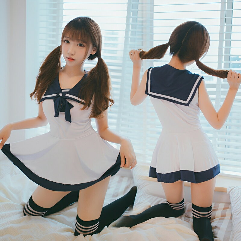 コスプレ セーラー服 衣装 仮装 2点セット 夏服 制服 女子制服 学生服 ネクタイ リボン ノースリーブ ワンピース フリル JK 女子高生 女子校生 高校生 制服女子 韓国 セクシー コスチューム衣装 パーティー レディース 女性 大人 可愛い セクシー ハロウィン