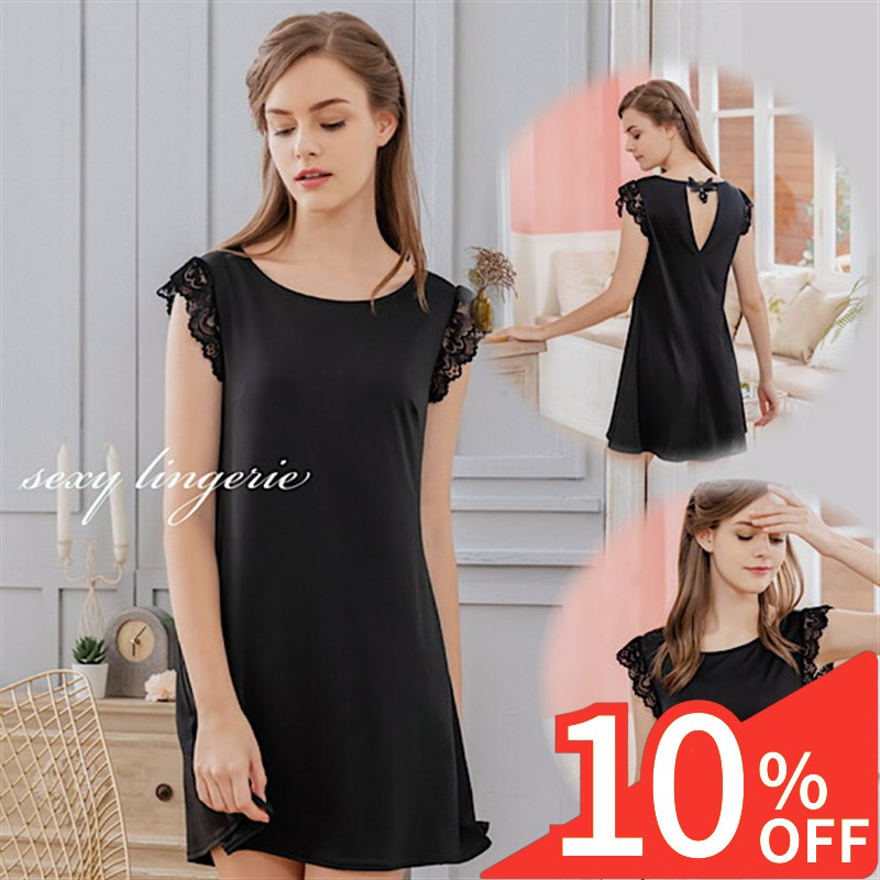 【Rakuten Fashion THE SALE 10%OFF】 セクシー ランジェリー ベビードール 黒 M レース ベビードール ランジェリー ワンピース キャミソール ネグリジェ スリップ ルームウェア 部屋着 透け透け スケスケ レディース 女性 大人 セクシ-ランジェリー エロ 過激 エッチな下着