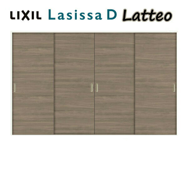 室内引き戸 Vレール方式 4枚建 引き違い戸 ラシッサD ラテオ LAA ケーシング付枠 3220 W3220×H2023mm リクシル LIXIL トステム TOSTEM 室内ドア 室内引戸 引き戸 引違い戸 建材 室内 建具 交換 リフォーム DIY