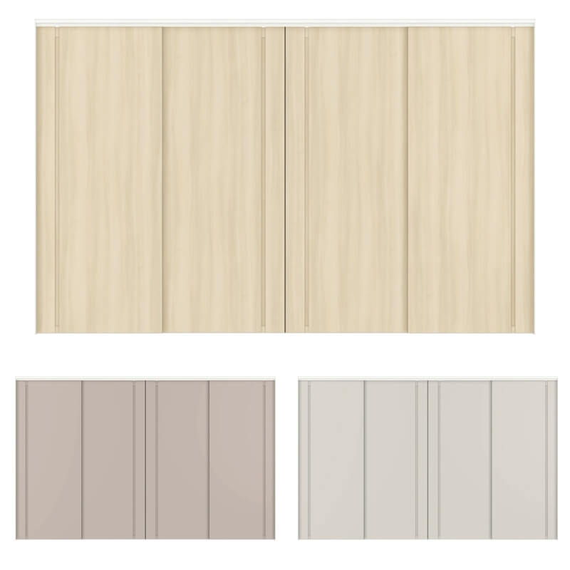 【旧仕様】 【オーダーサイズ 】可動間仕切り 引戸上吊 リクシル ラシッサD キナリモダン 引違い戸 4枚..