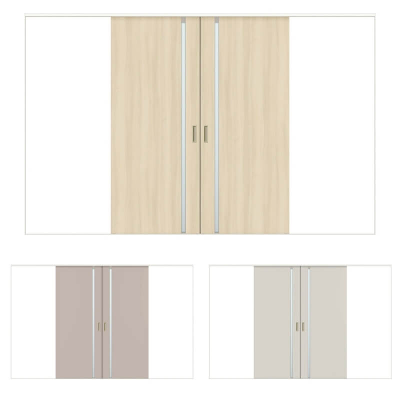 【旧仕様】 【オーダーサイズ 】室内引戸 Vレール方式 リクシル ラシッサD キナリモダン 引分け戸 AKWH..