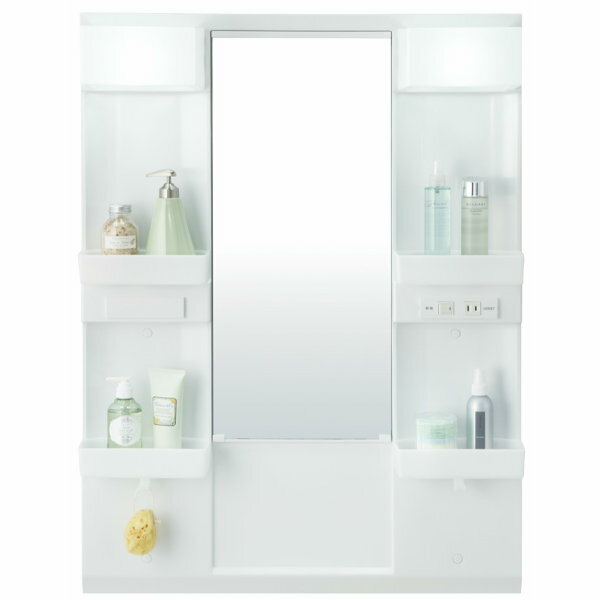 【2月はエントリーでP10倍】 洗面台 オフト ミラーキャビネット MFTX1-751XFJ(U) 洗面1面鏡 ショートミラー 間口750×高さ1000mm LED照明 LIXIL/INAX 洗面化粧台 リフォーム DIY