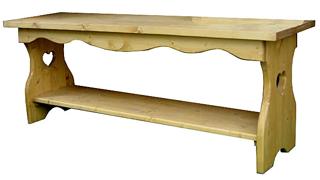[カントリー家具] 木製ベンチ(イス 