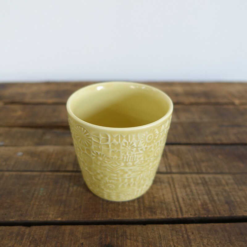 バーズワーズ BIRDS’ WORDS PATTERNED CUP マグカップ イエロー【中古】【40F02】【高価買取中】【店頭受取対応商品】