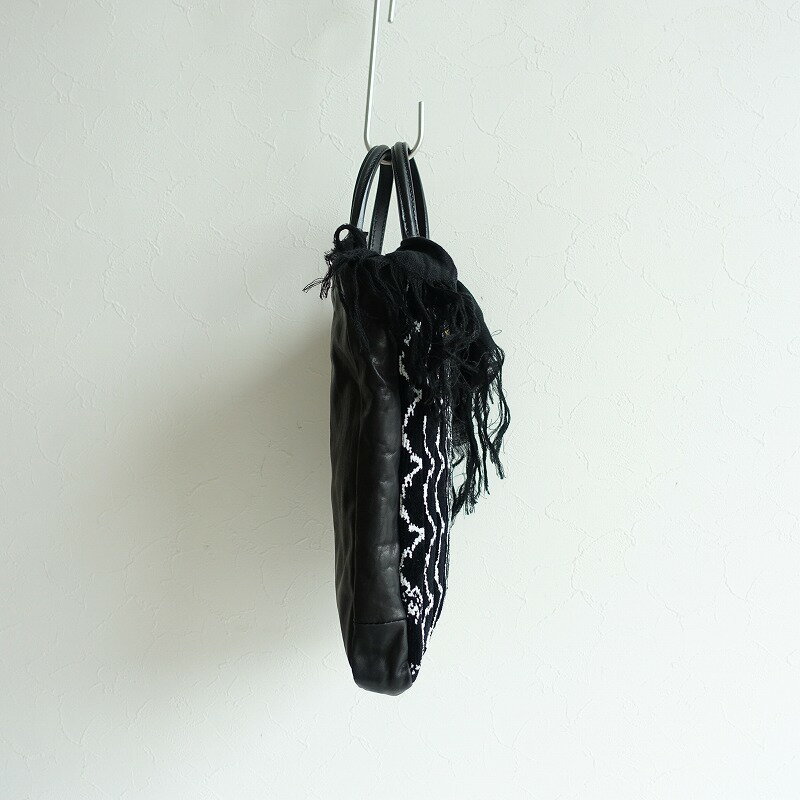 【美品】 エバゴス ebagos モチアルク ヤマコトバ シェニールxレザートートバッグ【中古】【12J02】【高価買取中】