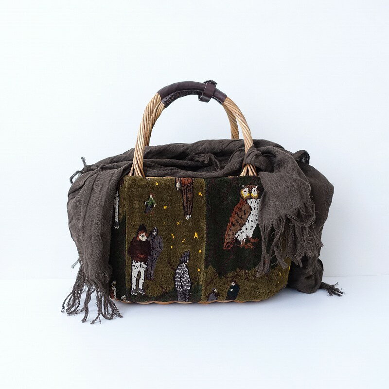 【美品】2020AW/ エバゴス ebagos Danro to takibi シェニール織り 紅籐かごバッグ【中古】【52A12】【高価買取中】のサムネイル