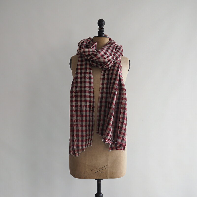 【新品】 カディー&コー Khadi and Co GINGHAM CHECK SHAWL ギンガムチェックストール【中古】【高価買取中】