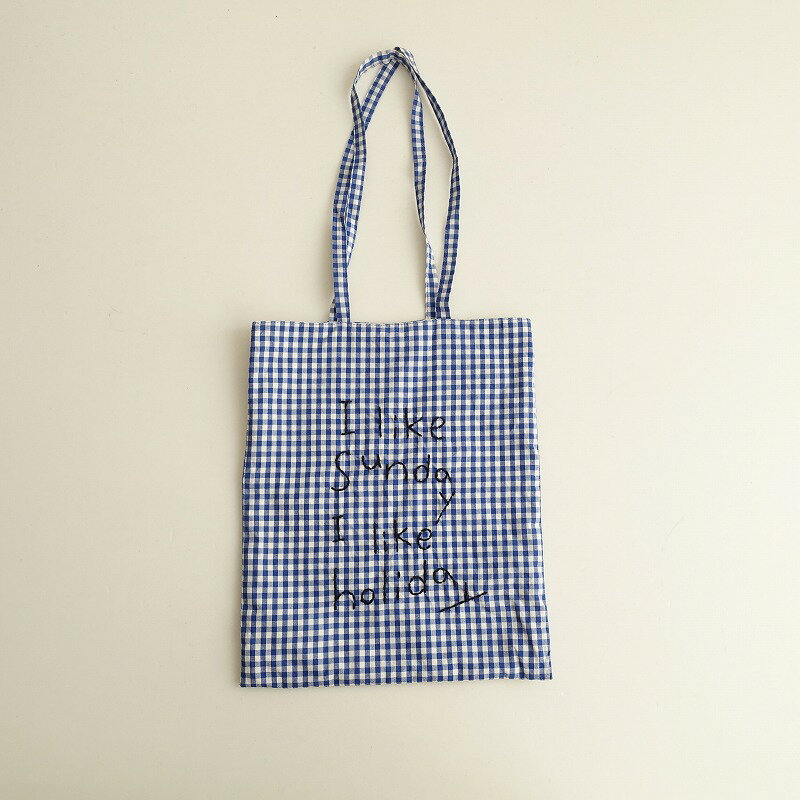 ポットアンドティー Pot and tea I like Sunday I like holiday チェック柄バッグ【中古】【91J12】【高価買取中】のサムネイル