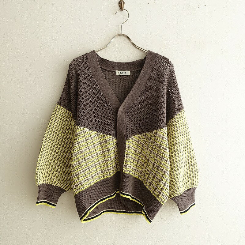 ズッカ ZUCCA メッシュリリーニットカーディガン M【中古】【61K12】【高価買取中】