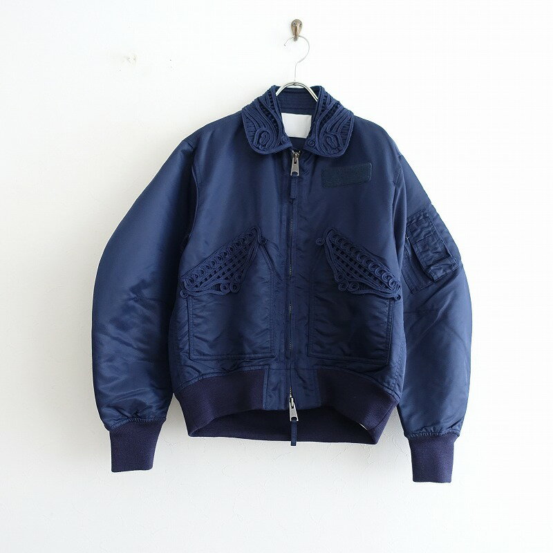 【美品】2022SS/ マメクロゴウチ Mame Kurogouchi CORDING EMBROIDERED FLIGHT JACKET 1【中古】【61B22】【高価買取中】のサムネイル
