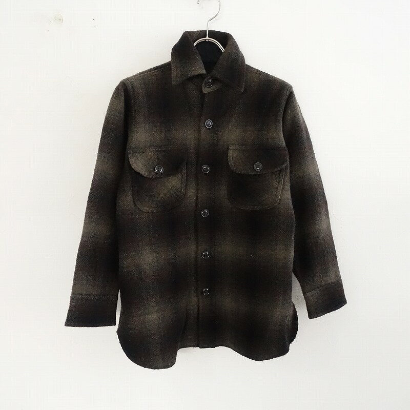 ジョンソンウーレンミルズ johnson woolen mills ウール混チェックシャツ XS【中古】【03L22】【高価買取中】