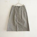 2021AW/ マーガレットハウエル MHL. IRREGULAR END ON END COTTON LINENスカート 1【中古】【60H32】【高価買取中】