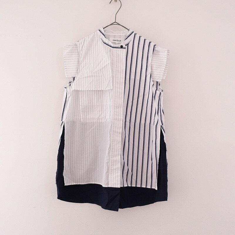 【2023SS/定価3.3万】 エンフォルド ENFOLD SQUARE FRENCH SHIRT 38【中古】【52I32】【高価買取中】