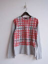 トリココムデギャルソン tricot COMME des GARCONS チェックプリントコットンカットソー sizeM【中古】【高価買取中】