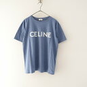 //セリーヌ CELINE ルーズフィットロゴプリントTシャツ XXS 【中古】【01K32】