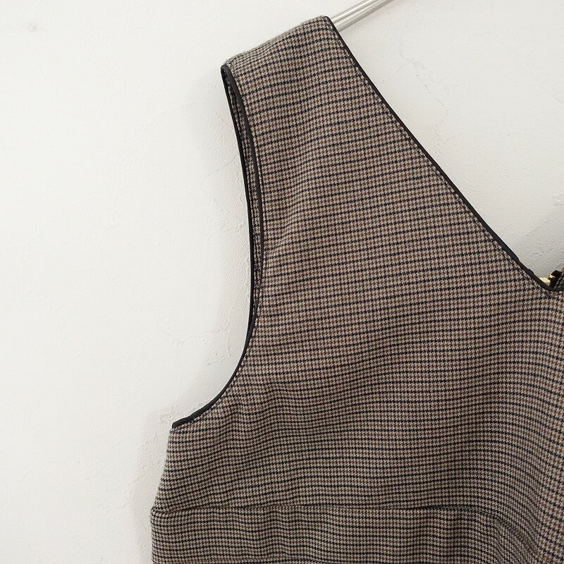 //ユノートル une autre ガンクラブチェックジャンパースカート 【中古】【72A42】