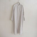 //【定価2.5万】ネストローブ nest Robe リネンバンドカラーシャツワンピース 1 【中古】【92B42】